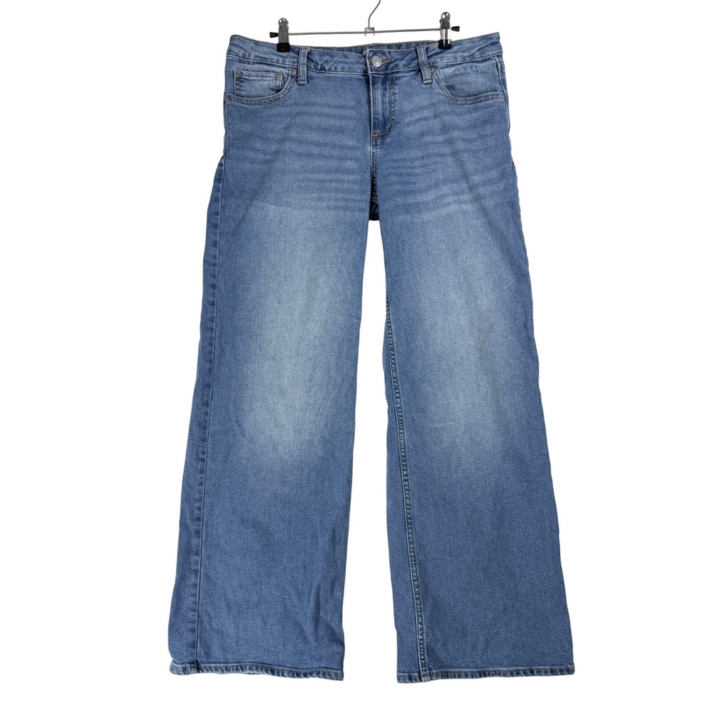 S.O.N.G. Wide Leg Jeans Women 11/30 Medium Wash Denim 90s Y2K Boho Streetwear